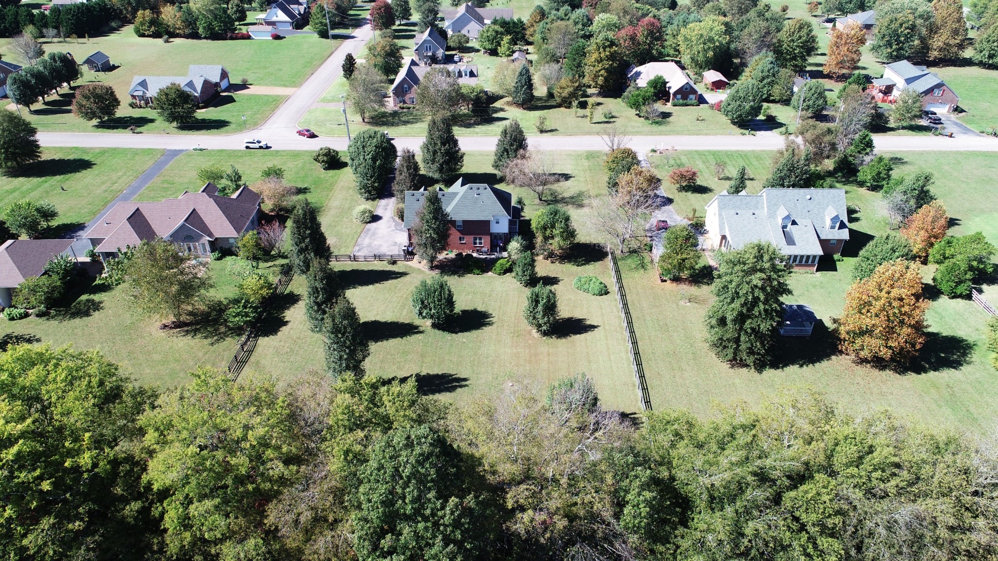 1905 Victorian Road Columbia, TN 38401 - Photo 36 of 38 an aerial view of a house with a yard and swimming pool