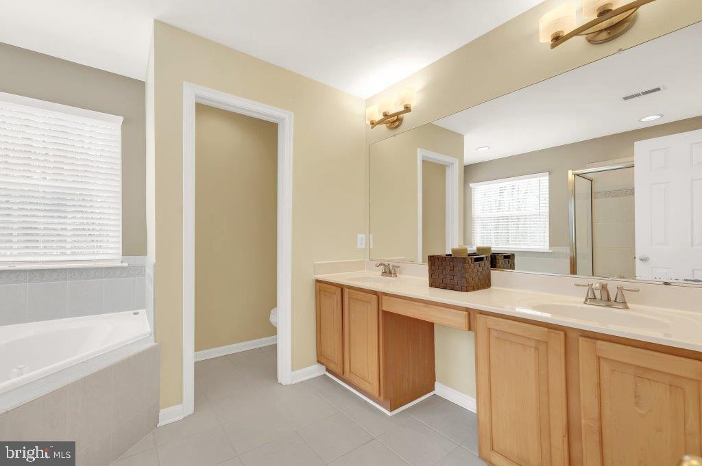 1719 Dixie Line Road Elkton, MD 21921 - Photo 19 of 30 Primary Bathroom with Double Vanity & Ceramic Tile