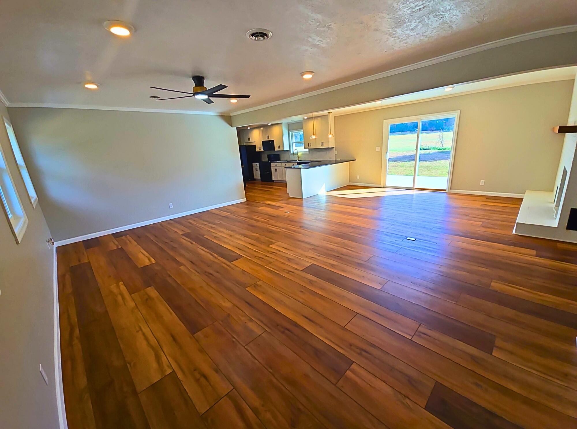 858 Main Street Decatur, TN 37322 - Photo 9 of 47 a view of empty room with wooden floor and fan