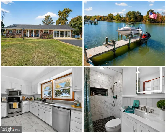 an aerial view of a house with a lake view