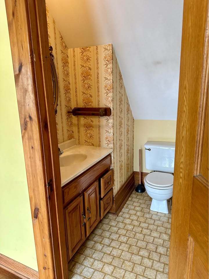 230 Comstock Street, Unit 1 Joliet, IL 60436 - Photo 13 of 20 a bathroom with a toilet sink and a mirror
