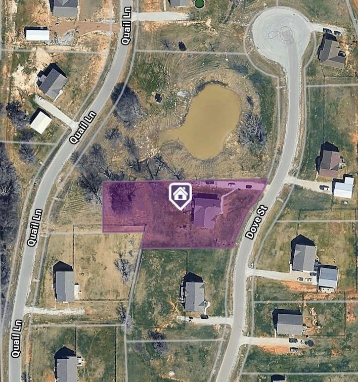 119 Dove Street Boyd, TX 76023 - Photo 18 of 18 an aerial view of a house with a swimming pool