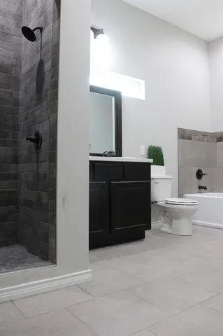 a living room with toilet