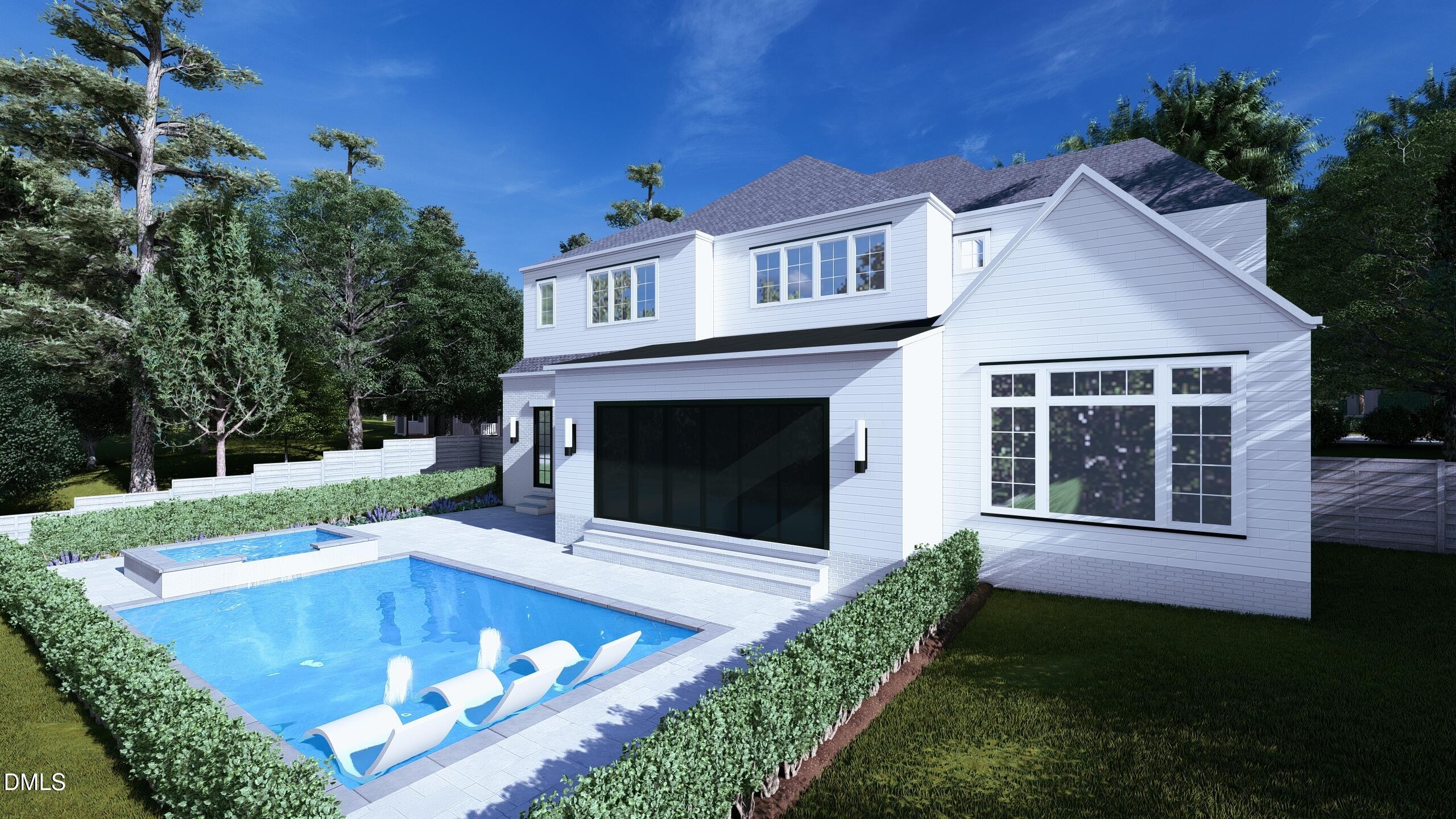 1216 Gunnison Place Raleigh, NC 27609 - Photo 7 of 7 a view of a house with pool and a yard