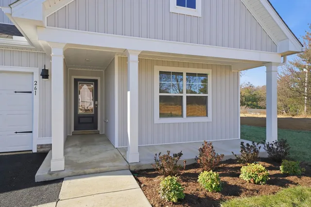 a view of a entryway door front of house