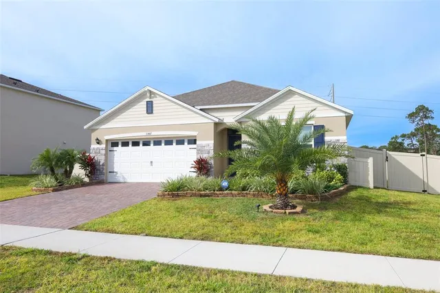 a view of a house with garden