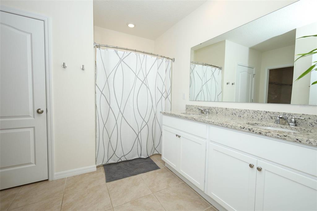 33417 Affirmed Way Sorrento, FL 32776 - Photo 19 of 43 a bathroom with a granite countertop sink and a mirror