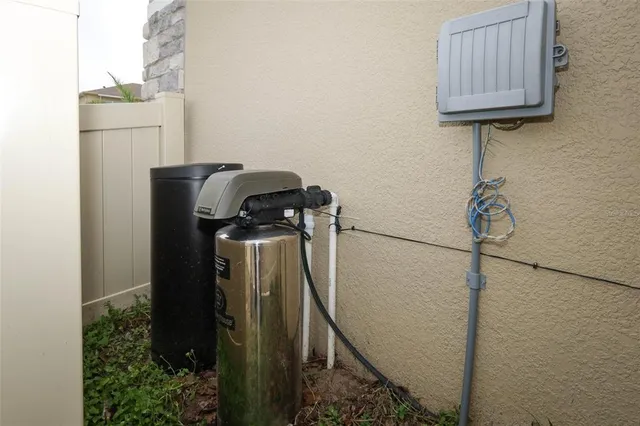 a view of a lake with a big yard