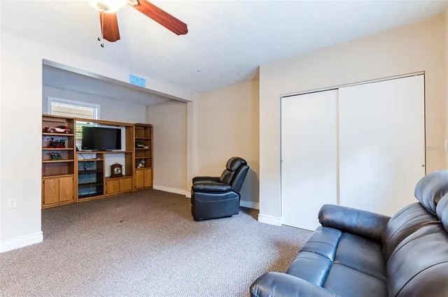 a view of an empty room and window