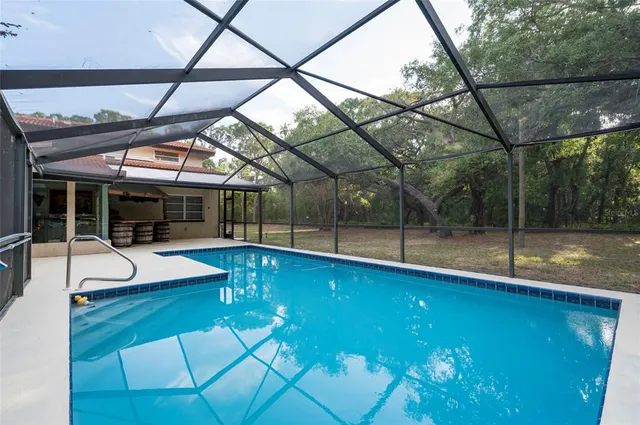 an aerial view of a town with couple of houses