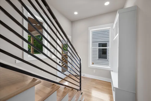 a view of a staircase