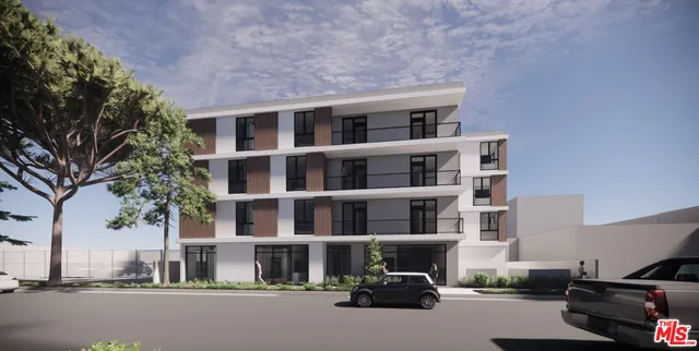 a car parked in front of a building