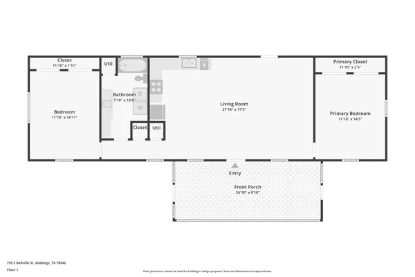 $1,450 | 755 East Bellville Street, Giddings, TX 78942