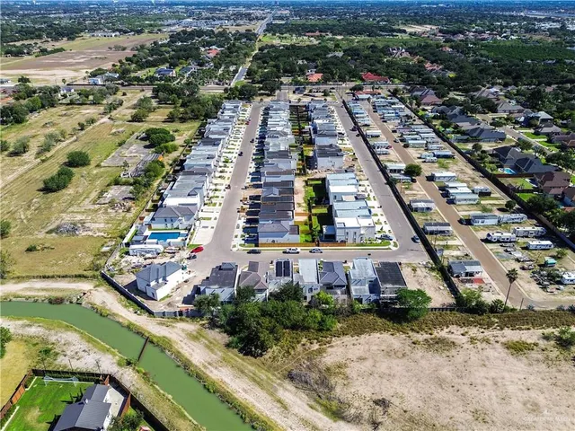an aerial view of multiple houses