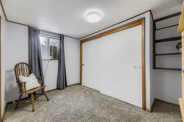 a view of a hallway with workspace