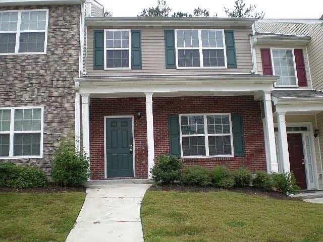 front view of a brick house