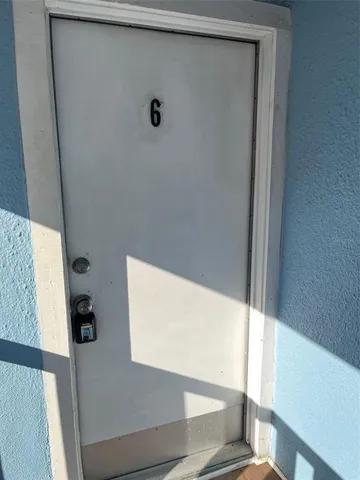 a view of an front door