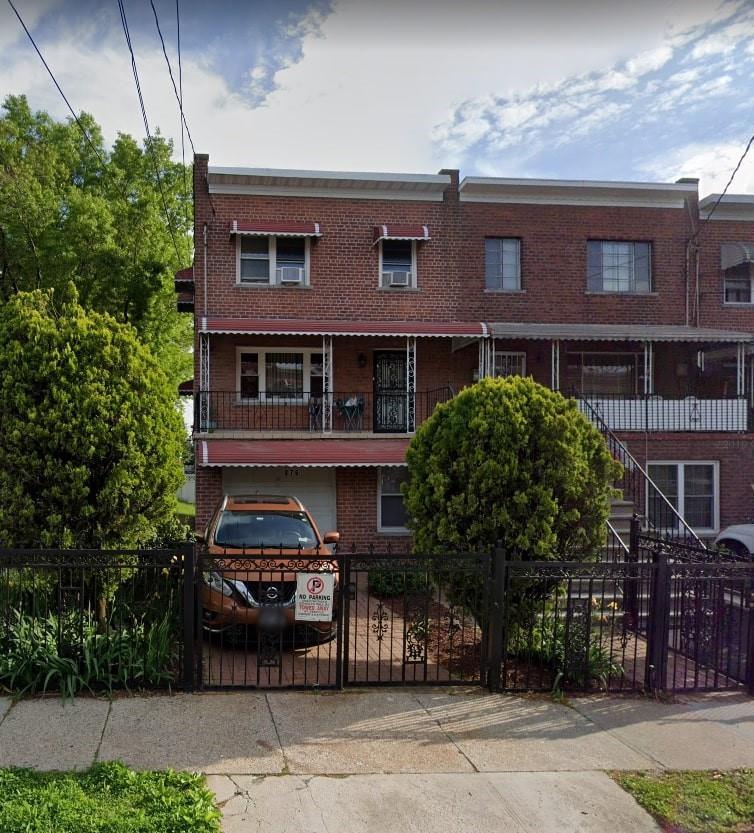 a front view of a house