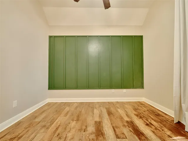 a view of wooden door