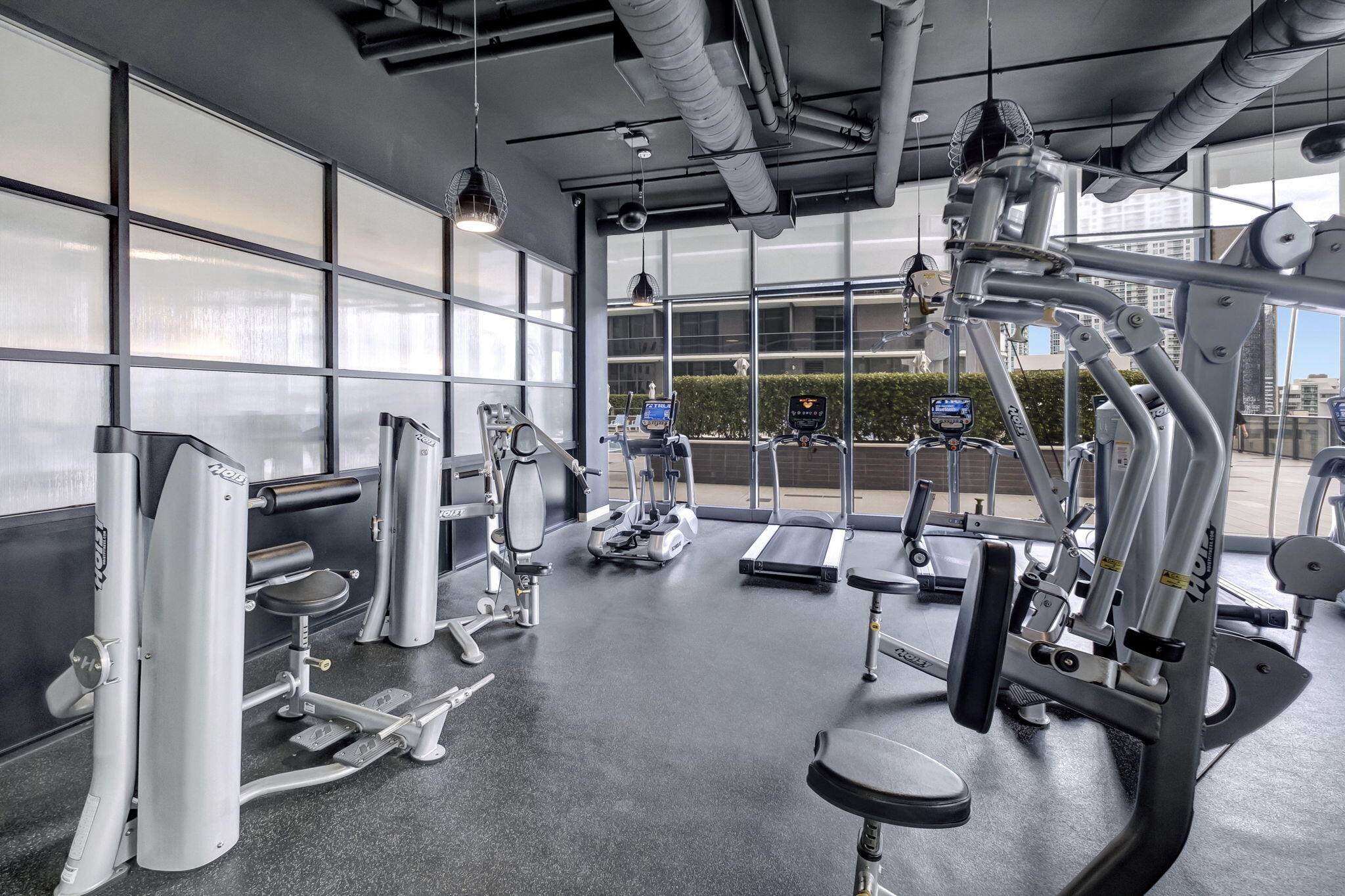 55 Southwest 9th Street, Unit 3704 Miami, FL 33130 - Photo 35 of 53 a view of a room with gym equipment
