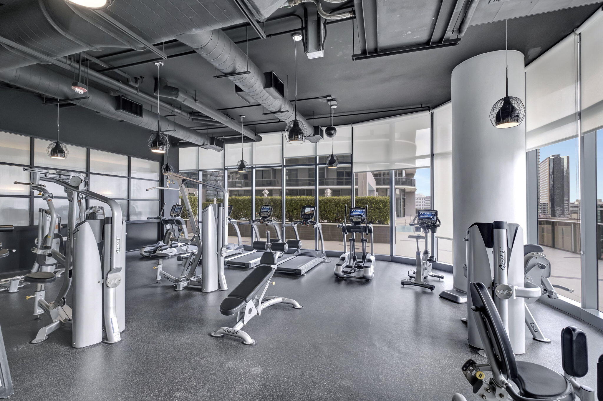 55 Southwest 9th Street, Unit 3704 Miami, FL 33130 - Photo 36 of 53 a view of a room with gym equipment