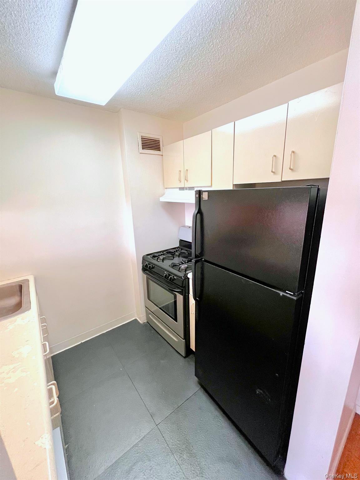 376 Broadway, Unit 11D Manhattan, NY 10013 - Photo 7 of 11 a kitchen with a refrigerator sink and cabinets