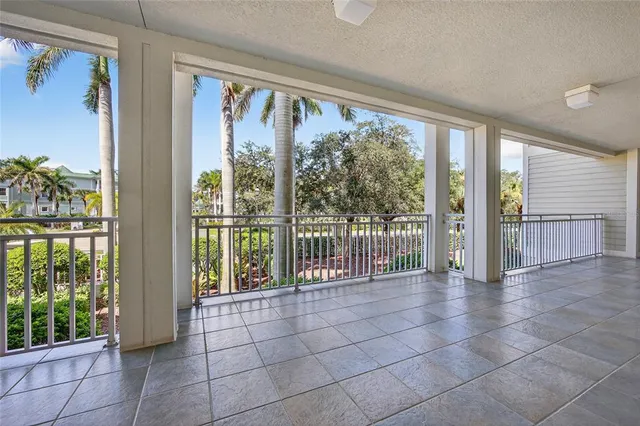a view of a room with windows