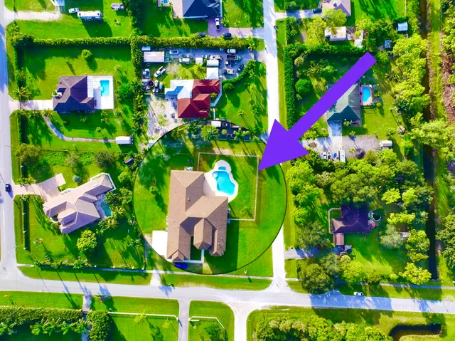 a bird view of a garden