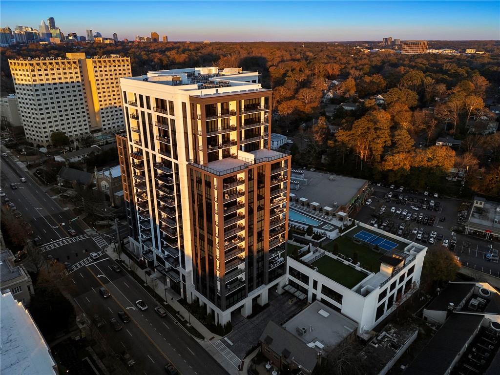 2425 Peachtree Street Northeast, Unit 707 Atlanta, GA 30305 - Photo 38 of 39 an aerial view of a multi story parking building
