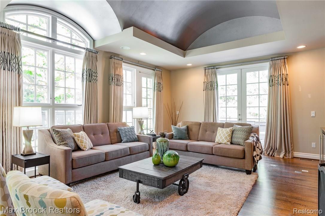 242 Aspen Road Birmingham, MI 48009 - Photo 27 of 55 Great Room Flooded with Natural Light from Floor to Ceiling Windows and French Doors