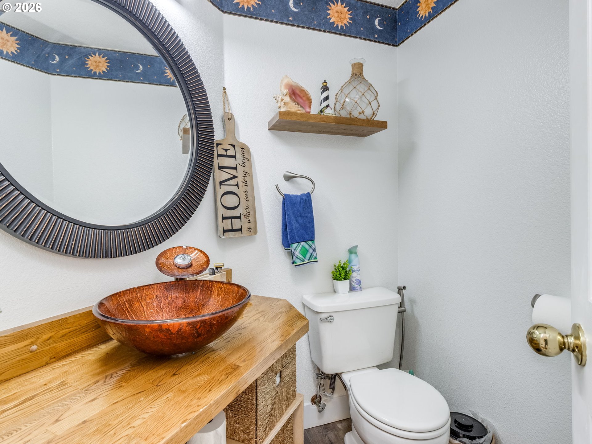 204 Crestwood Street Fairview, OR 97024 - Photo 14 of 29 a bathroom with a toilet and a mirror