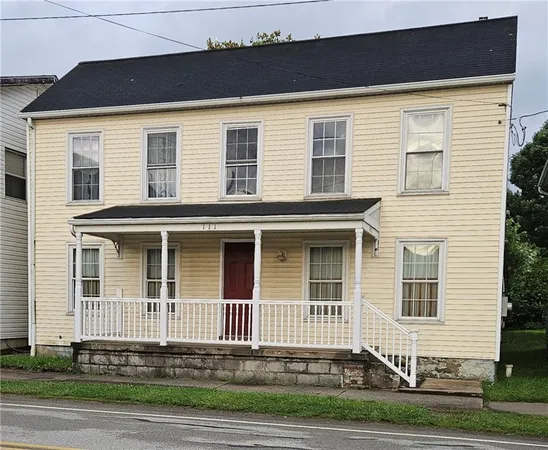 a front view of a house