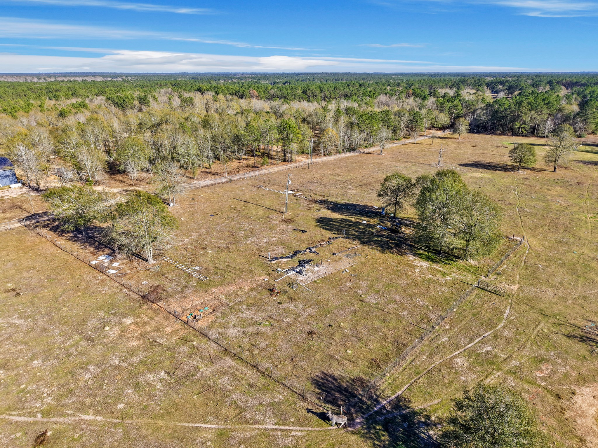 9789 North Walker Road Cleveland, TX 77328 - Photo 9 of 10 The lot layout provides excellent flexibility for future development, equestrian use, or a private country estate, with ample room for additional structures, fencing, or recreational amenities.