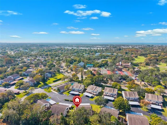 an aerial view of a city