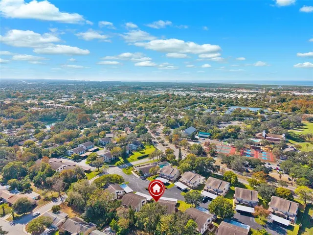 an aerial view of multiple house