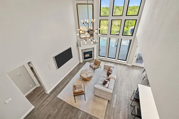 view of living room with furniture and a flat screen tv