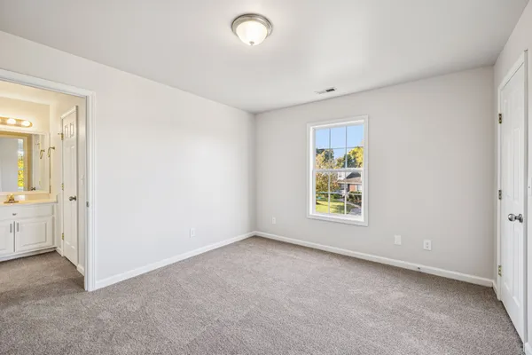 an empty room with a window