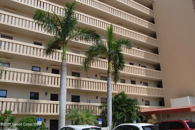 a front view of a multi story building