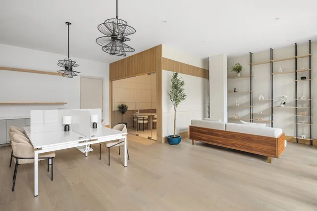 a view of a building with a street