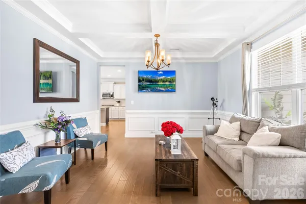 a living room with furniture and window