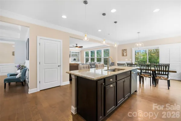 a kitchen with lots of counter top space
