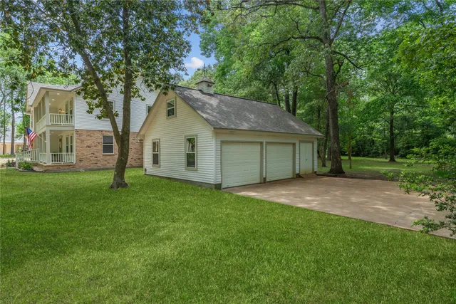 a house view with a garden space