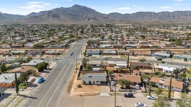 an aerial view of a city