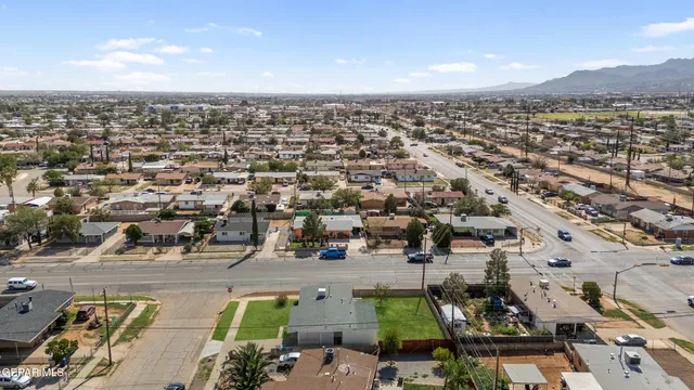 a view of a city with tall buildings