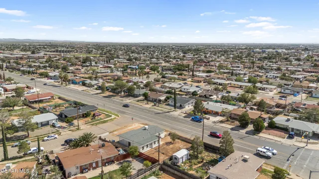 a view of a city with tall buildings