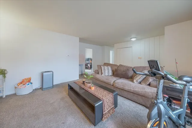 a living room with furniture and a couch
