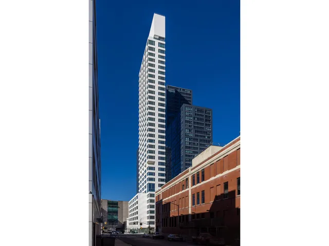 a view of a tall building