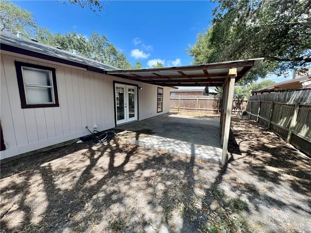 a backyard of a house