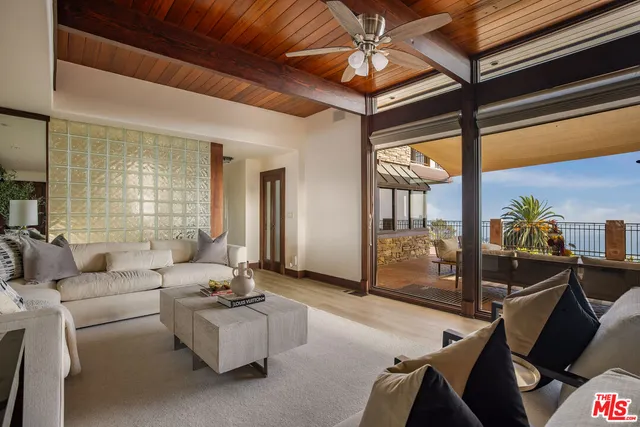 a view of sitting area in the backyard