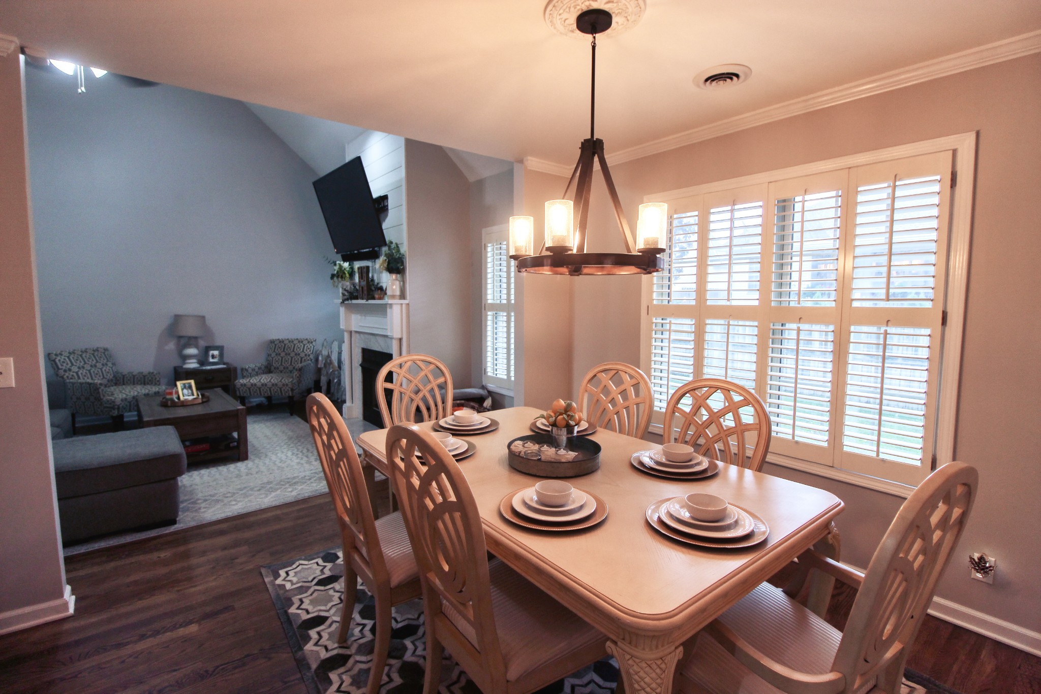 124 Fieldstone Lane Springfield, TN 37172 - Photo 7 of 21 a view of a dining room with furniture wooden floor and chandelier